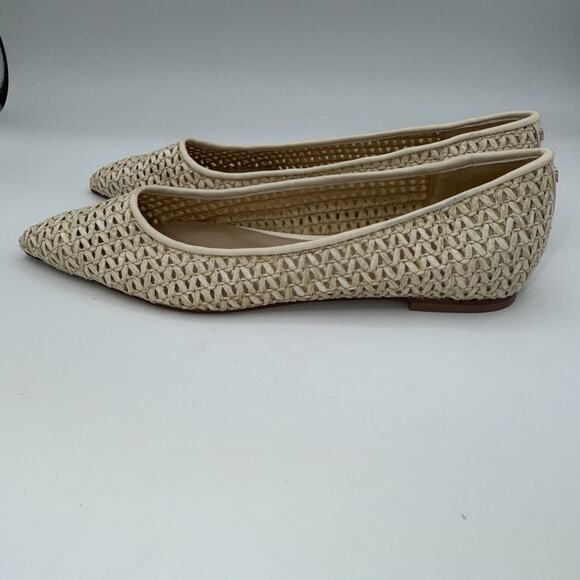 Sam Edelman Wanda Pointed Toe Ivory Woven Flat Womens Size 9M New No Box - Picture 5 of 12